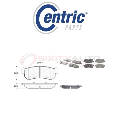 Centric Ceramic Disc Brake Pads w Shims for 2007-2010 Chevrolet Optra 2.0L ct - Imagem 1 de 4