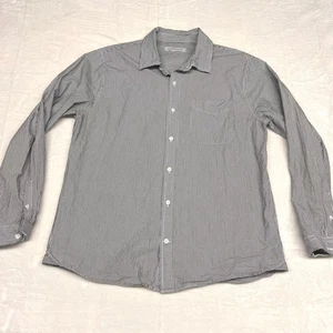 Camisa Outerknown Para Hombre Grande Rayas Algodón Con Botones Tejida Preppy Clásica - Imagen 1 de 7