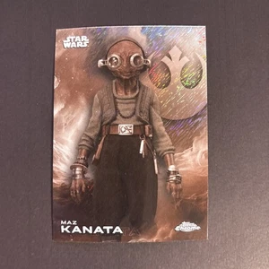 2025 Topps Chrome Star Wars - Maz Kanta #90 blanco y negro brillo SSP - Imagen 1 de 2