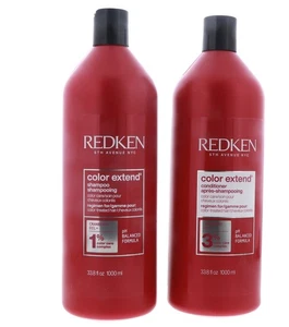 REDKEN Color Extend Shampoo & Conditioner Set – 33.8 oz (1000 mL) – For Color-Tr - Picture 1 of 12