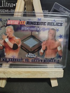 RARE WWE TOPS 1/21/08 SHAWN MICHAELS MR. KENNEDY HERITAGE RINGSIDE MAT CARD - Picture 1 of 3