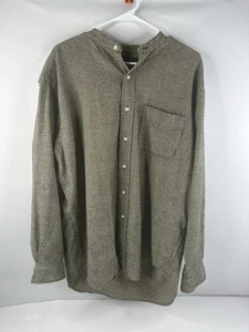 Vintage Polo by Ralph Lauren Postboy Karo Grandad Kragen Langarm Hemd Herren - Bild 1 von 4