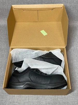 OrthoFeet Negro Seguridad Trabajo Puntera de Acero Zapatos Tenis Impermeables Para Hombres 9.5 (2E) Ancho Foto 1 de 4