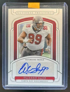 2024 National Treasures Warren Sapp Signatures Auto #68/99 Buccaneers - Picture 1 of 2
