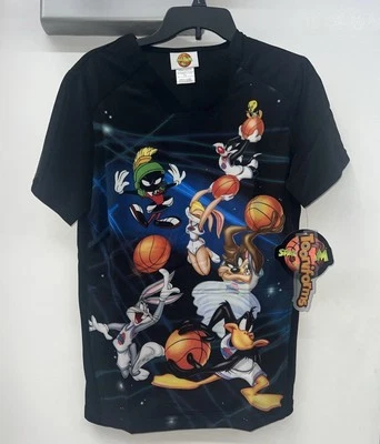 Space Jam Cherokee Scrubs Looney Tunes Tooniforms Unisex V Neck Top XS - Image 1 of 4