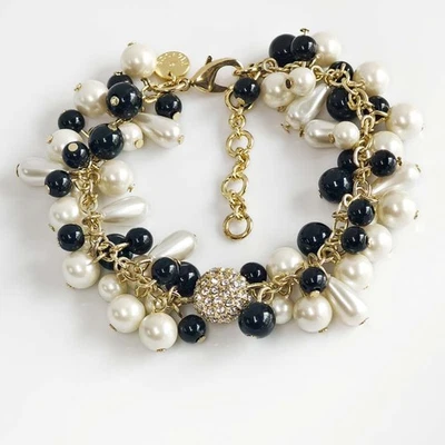 Pulsera de 7,5" Talbots cuentas racimo declaración mujer fiesta vacaciones joyería regalo Foto 1 de 4