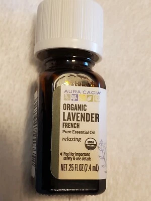 Organic French Lavender by Aura Cacia Pure Essential Oil .25 fl oz (7.4 mL)  - Image 1 of 4