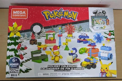 Mattel Mega Construx Pokemon Holiday Calendar 2021 New 202 Pcs Sealed - Image 1 of 2