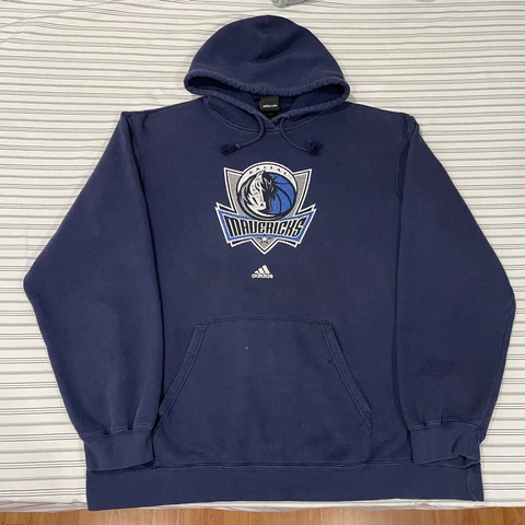 NBA Dallas Mavericks Pullover Hoodie Adidas Center Stripes Sweatshirt Mens XL Cover