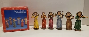 1993 Artmark Chicago Set Of 6 Cold Cast Angel Musicians 4" Tall - Picture 1 of 4