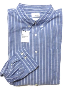 New Sonoma Mens ModernFit Shirt Long Sleeves Blue Stripe Size XXL $44 - Picture 1 of 3