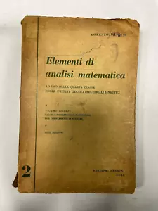 Bandini - elementi di analisi matematica - Ed Perrini 1961 - Foto 1 di 1