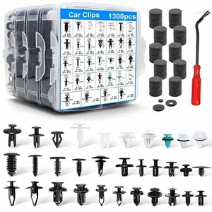 Car Retainer Clips 1300 PCS Car Door Panel Trim Clips Kits 1 Pc Fastener Remover - Picture 1 of 10