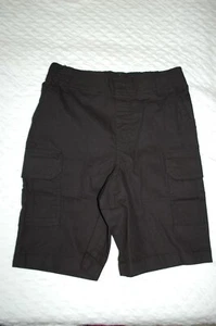 Boys BLACK CARGO SHORTS Pull On REAR ELAST WAIST Pockets SIZE 4 5 8 10 - Picture 1 of 2