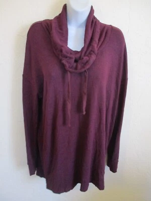 Motherhood Maternity Maroon Long Sleeve Cowl Neck Tunic Sweater Large - Image 1 of 4
