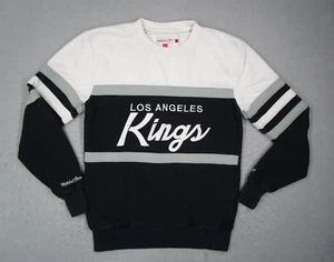 Los Angeles Kings Sweatshirt Men Large Black Mitchell Ness Fleece Vintage Hockey - Picture 1 of 8