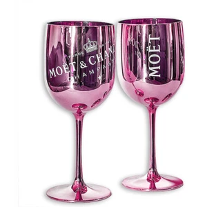 Moet & Chandon Pink Ice Imperial Acrylic Champagne Glasses - Set of 2 - Picture 1 of 1