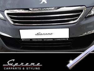 Juego de listones decorativos cromados se adapta a PEUGEOT 308 II y SW 13-17 3M para parrilla superior - Imagen 1 de 4
