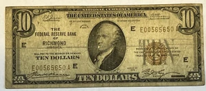 1929 NATIONAL CURRENCY $10 - Fancy * Radar - E00565650A - Picture 1 of 2