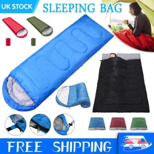 Waterproof Double Sleeping Bag Outdoor Camping People 4 Season Carry Bags Zip UK - Picture 1 of 38