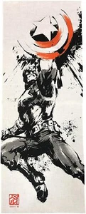 MARVEL Captain America Tenugui Towel Cotton 100% 34*90cm Japanese Style - Picture 1 of 6