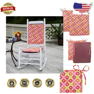 Luxurious Plush Rocking Chair Cushions with Fabric Ties - Easy Maintenance - Picture 1 of 6