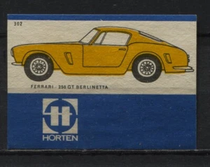 Ferrari 250 GT Berlinetta Automotive Vintage Dutch Matchbox Label - Picture 1 of 1