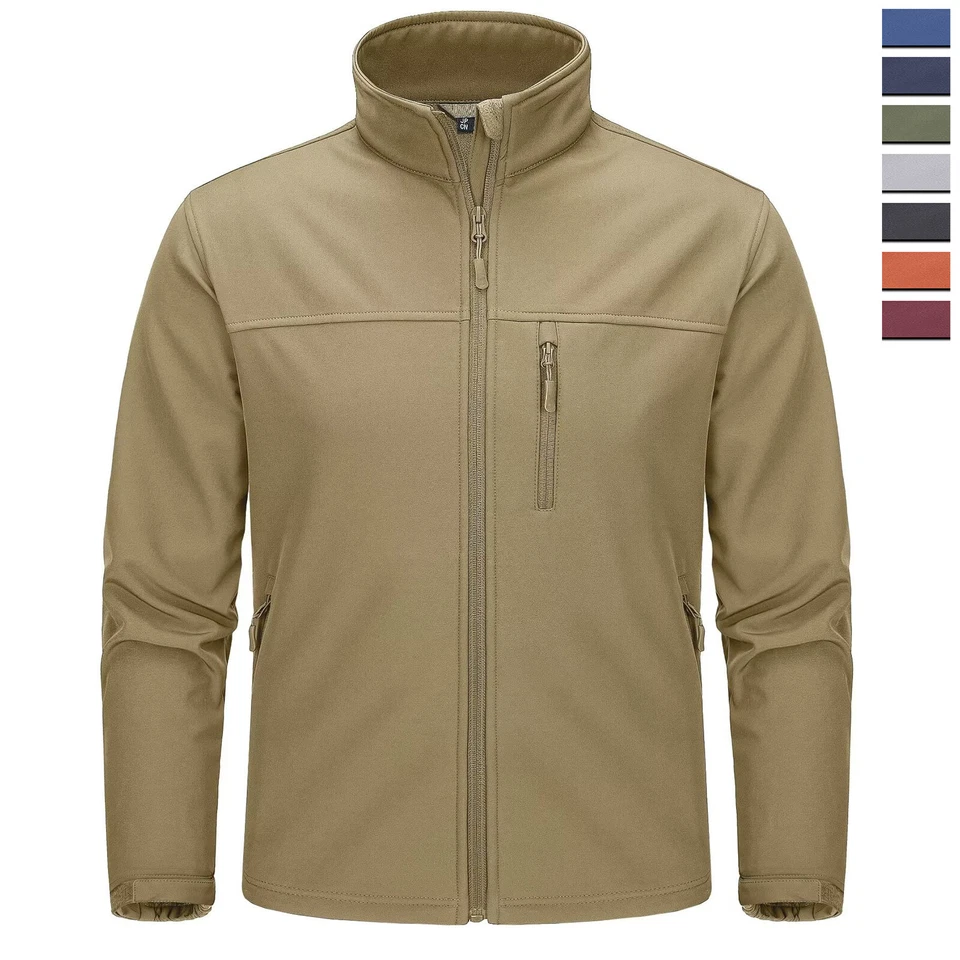 Mens Atheletic Jacket Softshell Hiking Jacket Waterproof Outdoor Casual Coat - Image 1 of 4