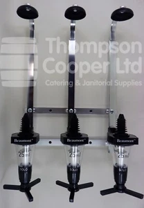 3 Flaschen Wandregal Set & 3 25ml Spirit Measure Beaumont Flaschenhalter Home Bar  - Bild 1 von 6