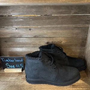 New Mens Timberland Richmond Ridge Black Suede Lined Chukka Boots Size 11.5 M - Picture 1 of 6