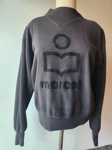 Isabel Marant Etoile MOBY Embroiderd Gray Sweatshirt Size S/36 FR - Picture 1 of 6