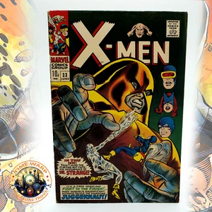 MARVEL Uncanny X-Men #33 1967 UK 10d variant, Doctor Strange & Juggernaut VG/FN - Imagen 1 de 24