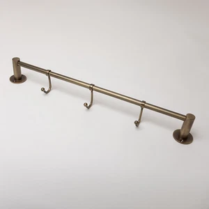 Solid Brass Kitchen Hook Rail | Utensil Hanging Rail | Wardrobe Clothing Rail | - Picture 1 of 25