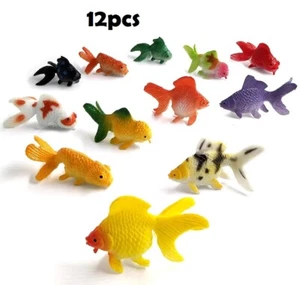 12pcs Mini Fish Animal Toy PVC Action Figure Kids Toys Party Children Gifts - Picture 1 of 4