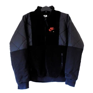 Chaqueta Top Nike Air Sherpa Polar Para Hombres Pequeña Negra Pila Alta Acolchada 1/2 Cremallera - Imagen 1 de 13