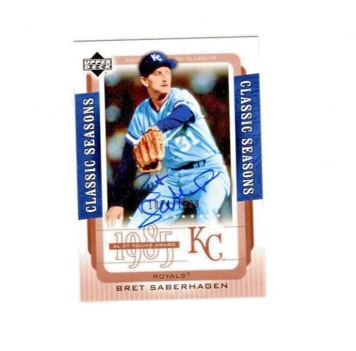 Bret Saberhagen autograph signed 2005 Upper Deck Classics baseball card Royals x - Image 1 of 1