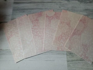6 pieces of cream and pink  Scrapbook Paper 4x6 photo mats #1458 - Picture 1 of 1
