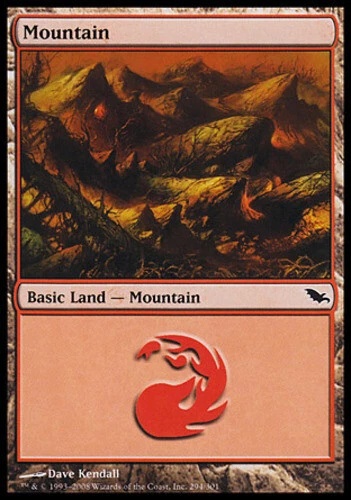 Mountain (294) - Foil ~ Moderately Played Shadowmoor MTG Magic UltimateMTG Land  - Image 1 of 1