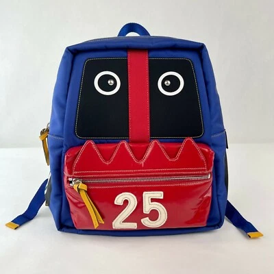 Новый подлинный Gucci детский синий нейлона Monster рюкзак с аппликацией 580459 - Изображение 1 из 4