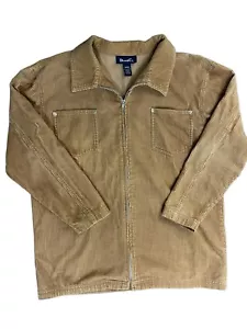 Denim & Co. Jacket Mustard Color Corduroy Zip Up Jacket Mens Size Medium - Picture 1 of 3