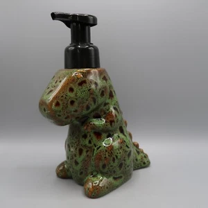 Bath & Body Works Green Dinosaur Ceramic Hand Soap Holder Foam Retired - Picture 1 of 6