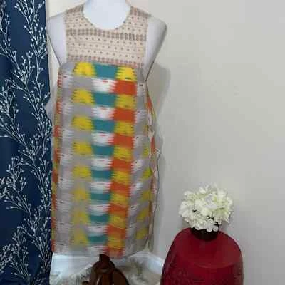 Vestido recto de seda abstracto sin mangas Phillip Lim 3.1 talla 0 Foto 1 de 4