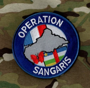 PARCHE MILITAR FRANCÉS 2013-16 OPERACIÓN REPÚBLICA CENTROAFRICANA SANGARIS velkrö - Imagen 1 de 4