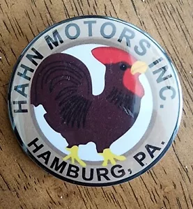 PA Pennsylvania Hamburg Hahn Motors Pulsante per auto (2") - Foto 1 di 2