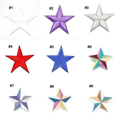 Colorful Star patch Military Navy Symbol Artwork Emblem for DIY Iron on Clothes - Image 1 of 4