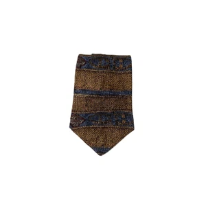 Bugatti Italian Silk Tie Men's Brown and Blue Striped 56 X 4 Inch - Picture 1 of 8