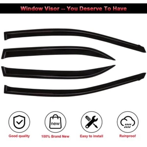 Window Visor Sun/Rain Guard Tape-On For 09-13 Toyota Corolla Sedan - Imagen 1 de 8