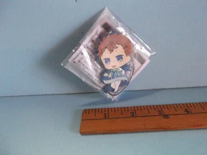 Kurze braune Haare blaue Augen Figur 2,5" Zoll Telefonband/Schlüsselanhänger - Bild 1 von 6