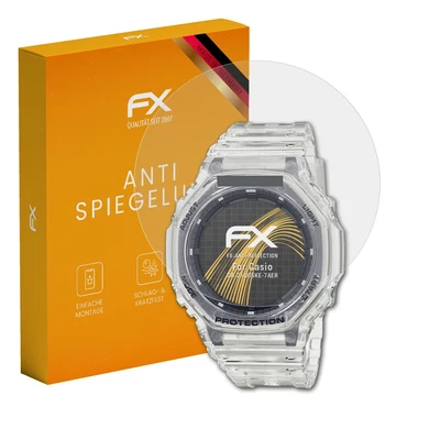 atFoliX 3x Displayfolie für Casio GA-2100SKE-7AER Schutzfolie matt&stoßfest - Bild 1 von 4