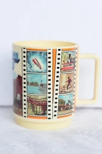 Vintage 1970's UNIVERSAL STUDIOS Deka Plastic Film Reel Mug Made in USA (B) - Picture 1 of 4